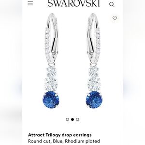 Swarovski Trilogy Earrings Sapphire